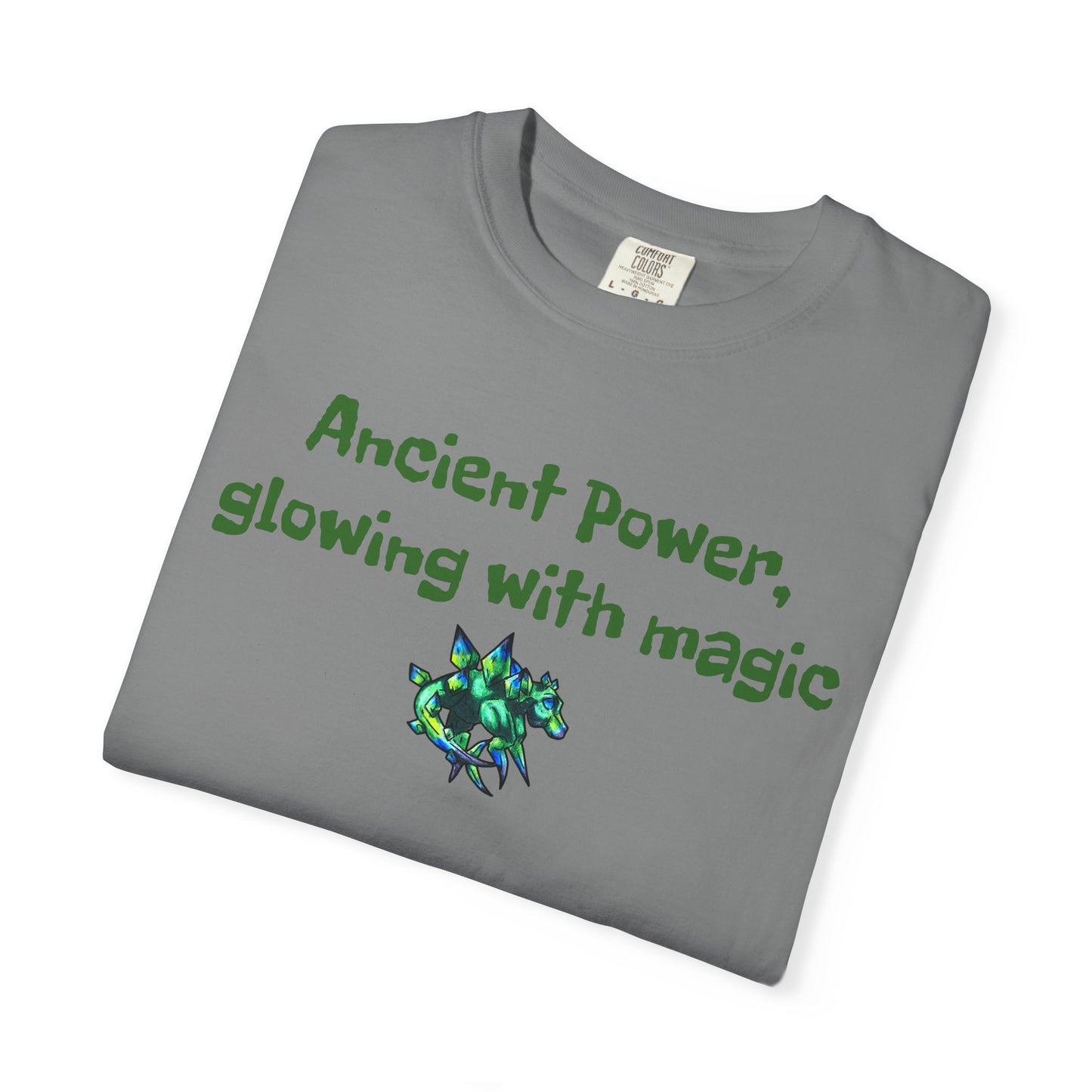 Chibi Arith the Stegosaurus-Ancient Power- Chibi Dinosaur Art- Prehistoric Creature- T- Shirt