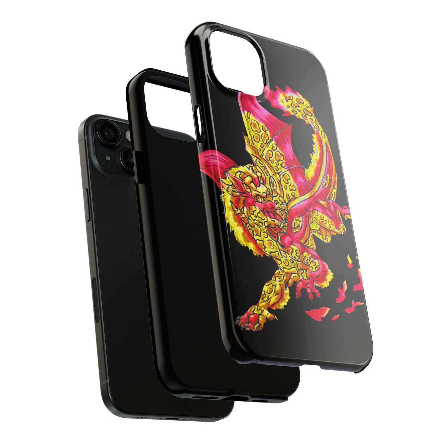 Cutesy Fire Dragon Fly Tough Phone Cases