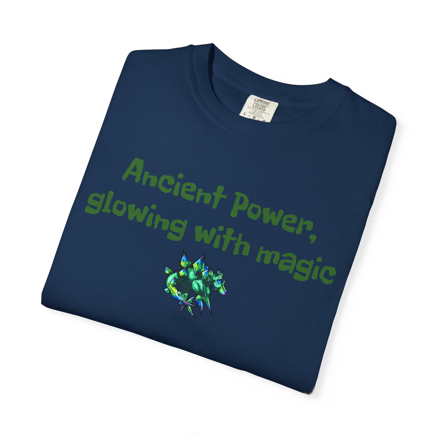 Chibi Arith the Stegosaurus-Ancient Power- Chibi Dinosaur Art- Prehistoric Creature- T- Shirt