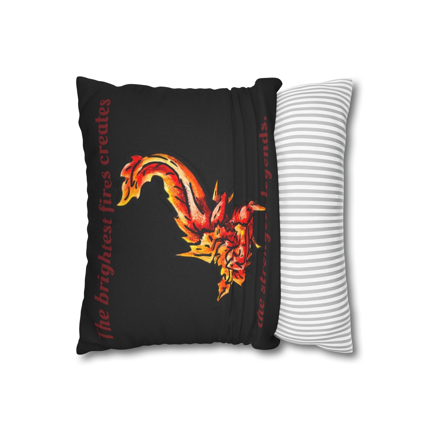 Chibi Fire Dragon- Elemental- Fantasy Dragon- Double-sided Pillowcase