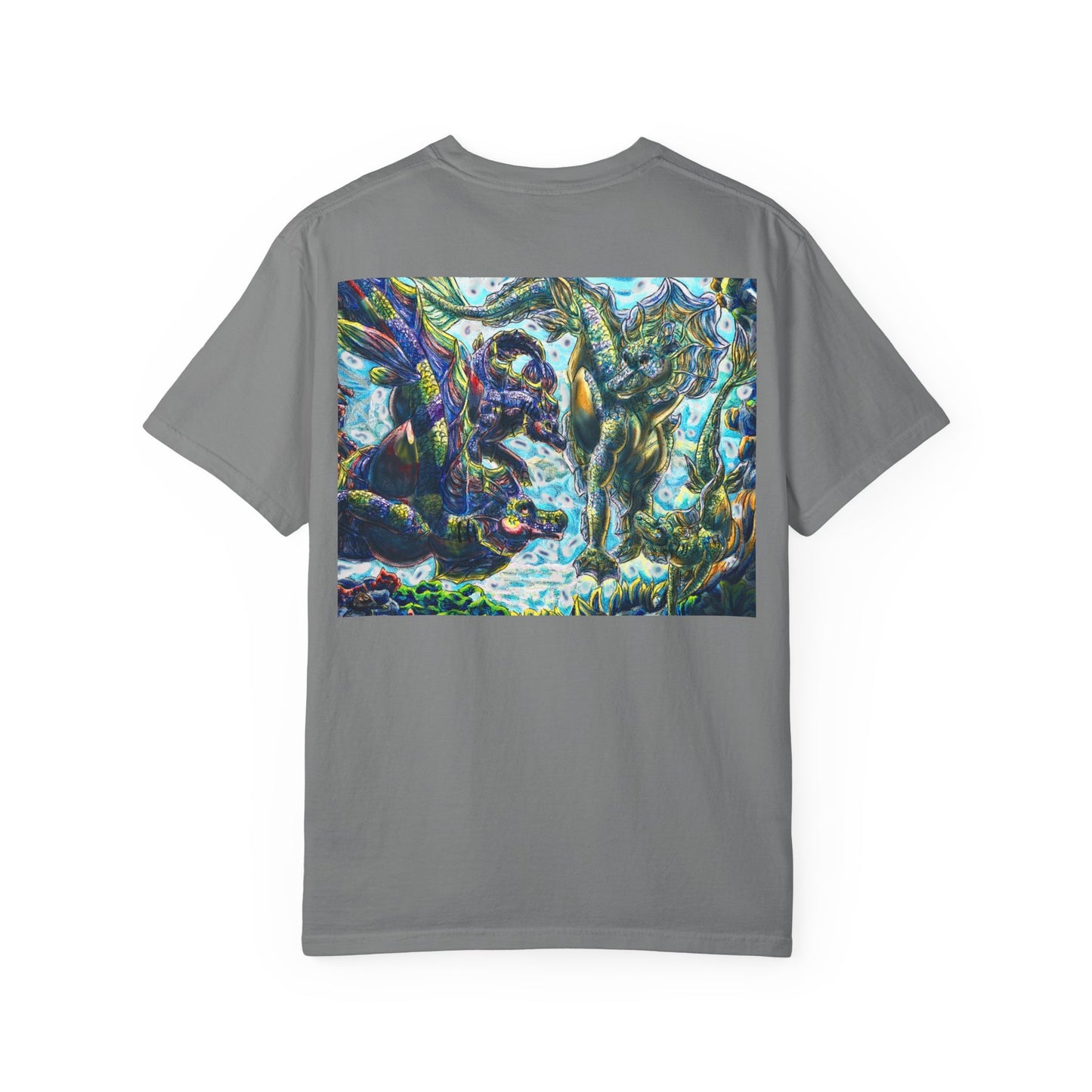 Dual Hippocampus – Dual Ocean Fantasy Art – Hippocampus Pair- T Shirt