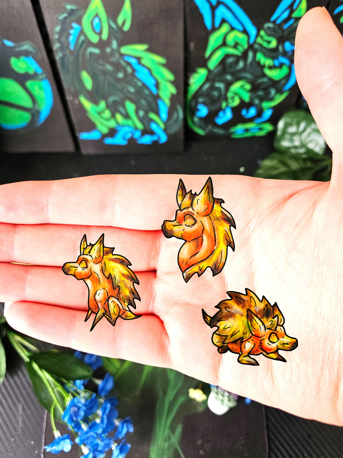 Minis Aster the Fall Hedgehog Sticker Set