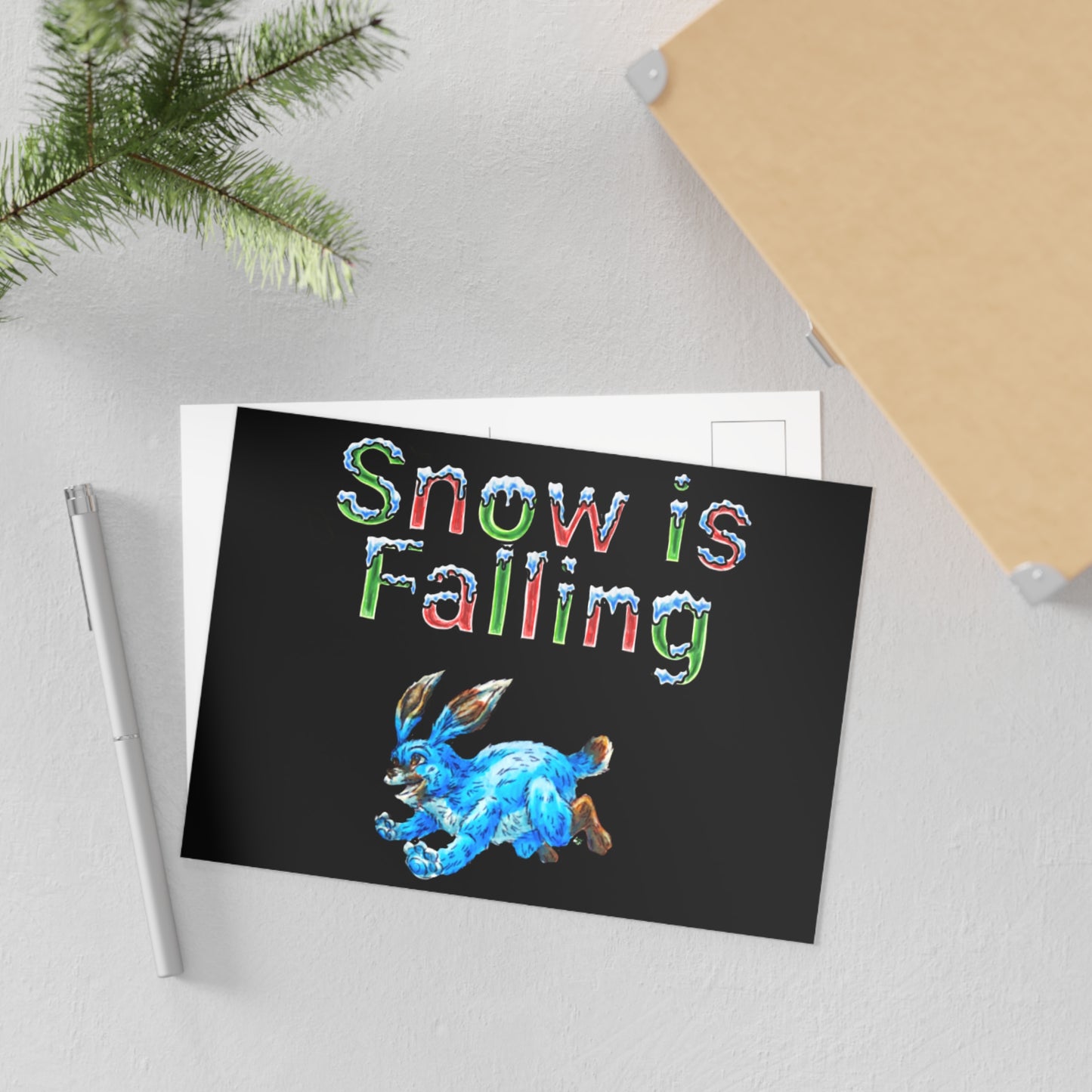 Snow the Rabbit Fine Art Postcards