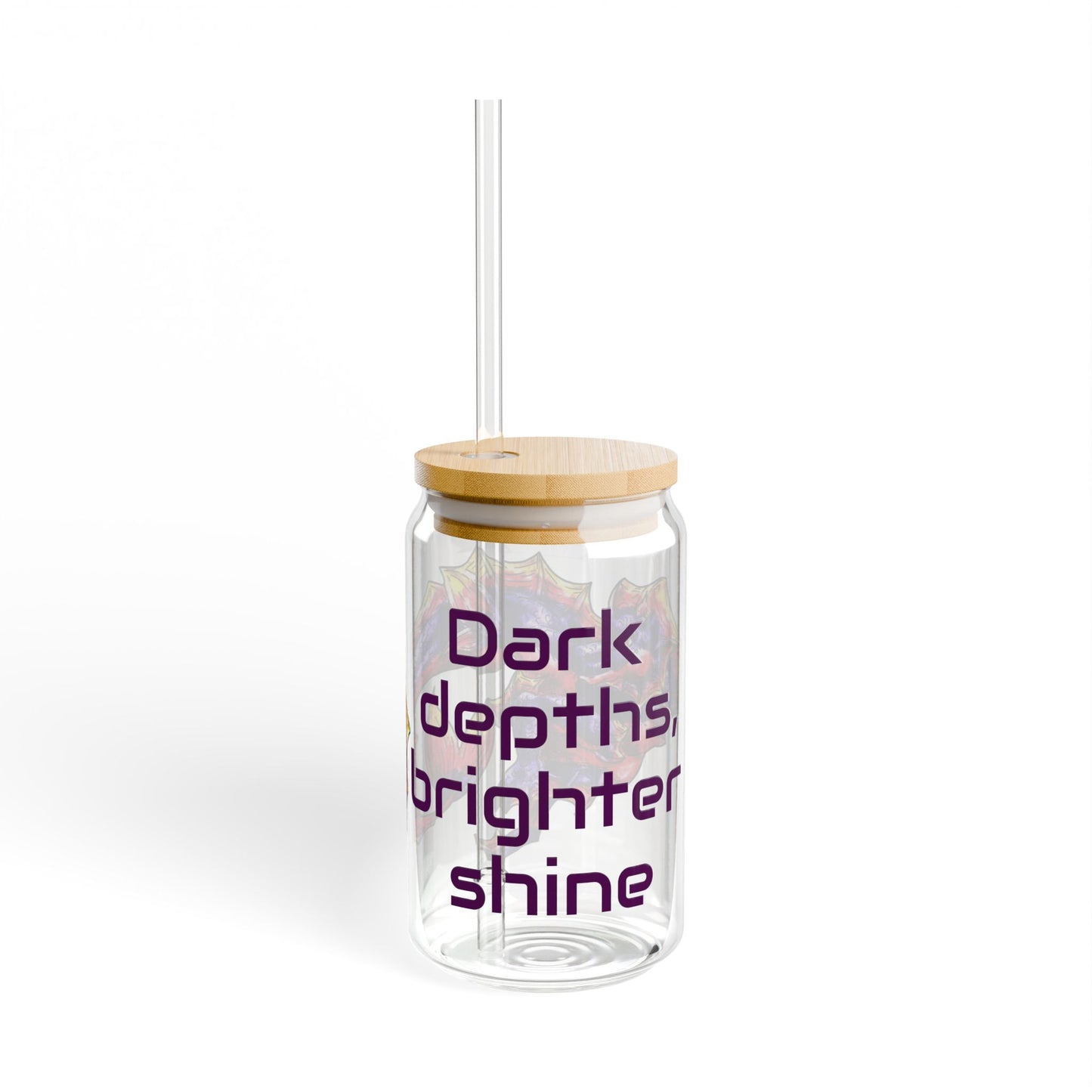 Sunset Hippocampus- Depths & Shine- Marine Fantasy Illustration- Fantasy Ocean Art- Glas Tumbler 16oz