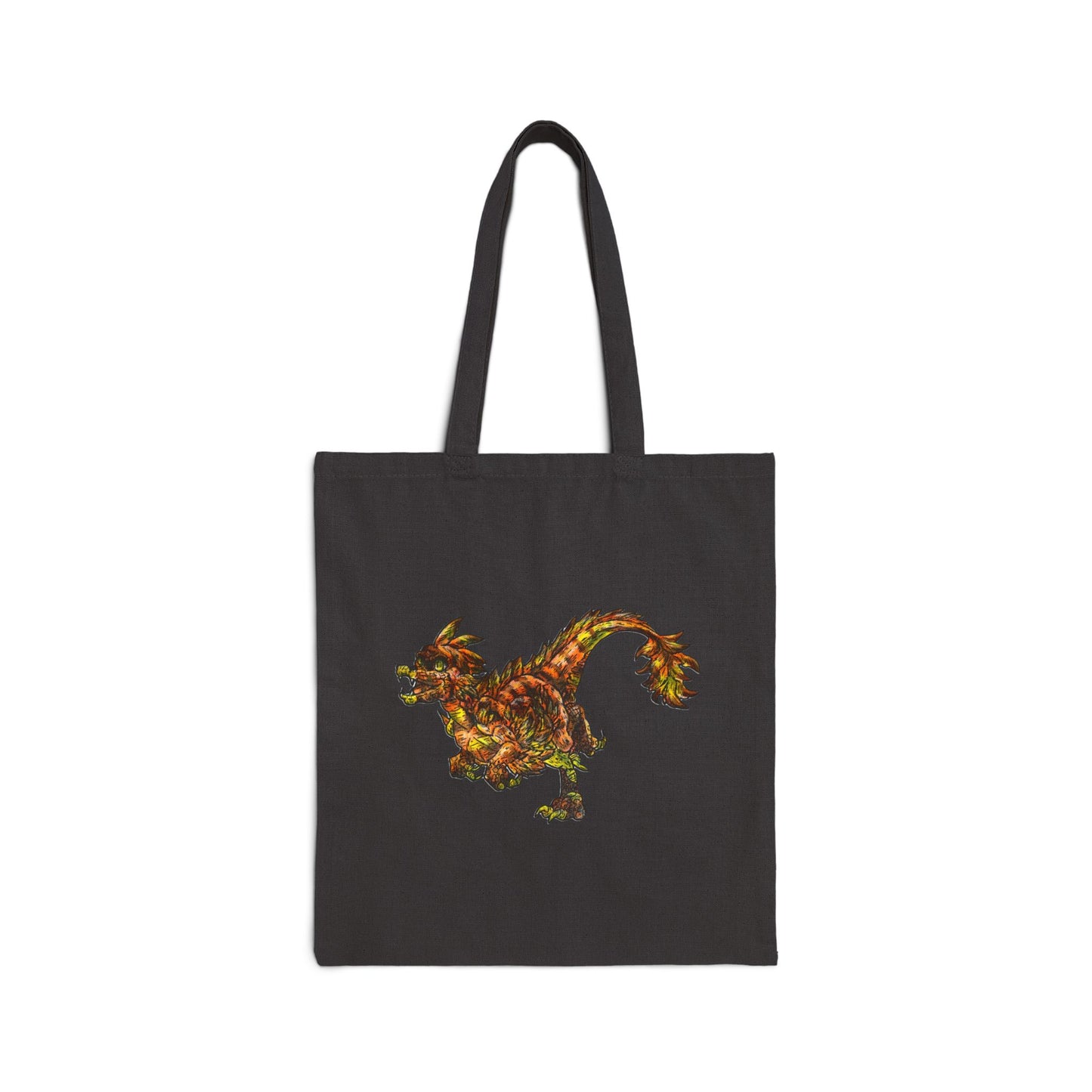 Caena the Raptor Cotton Canvas Tote Bag
