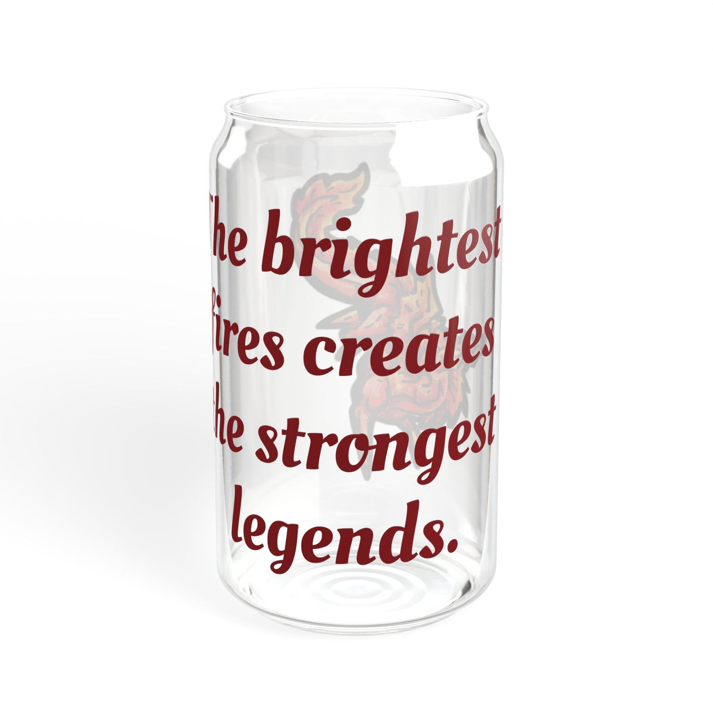 Chibi Fire Dragon- Strongest Legends- Elemental- Fantasy Dragon- Glass Tumbler 16oz