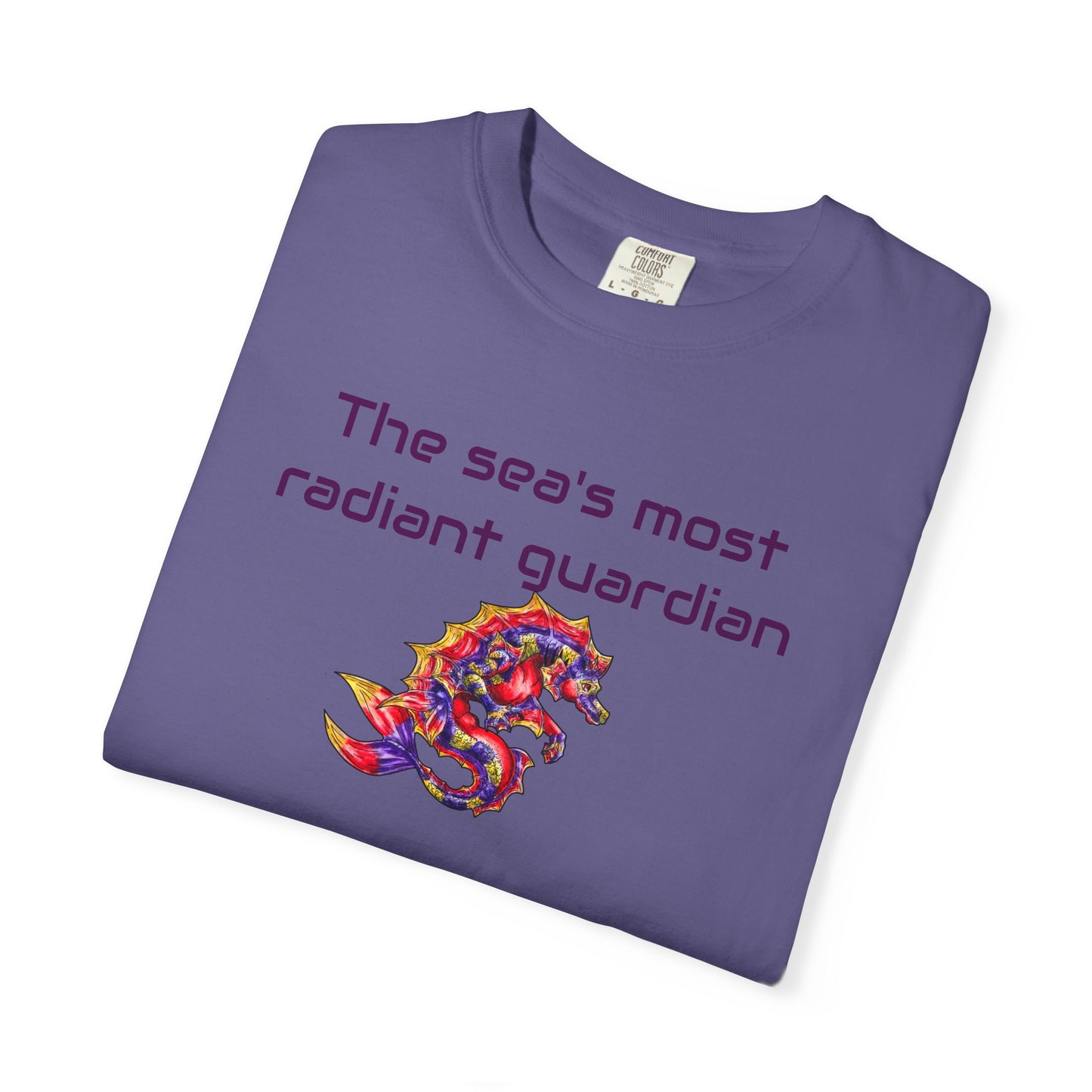 Sunset Hippocampus- The Sea's Guardian- Marine Fantasy Illustration- Fantasy Ocean Art- T-shirt