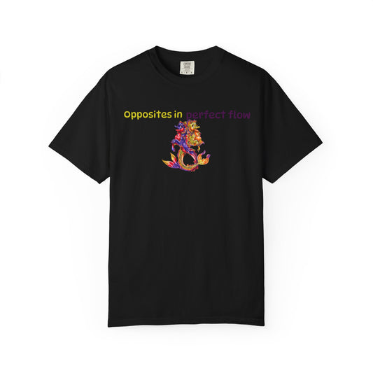 Baby Dual Hippocampus – Opposite Flow- Dual Ocean Fantasy Art – Hippocampus Pair- T Shirt