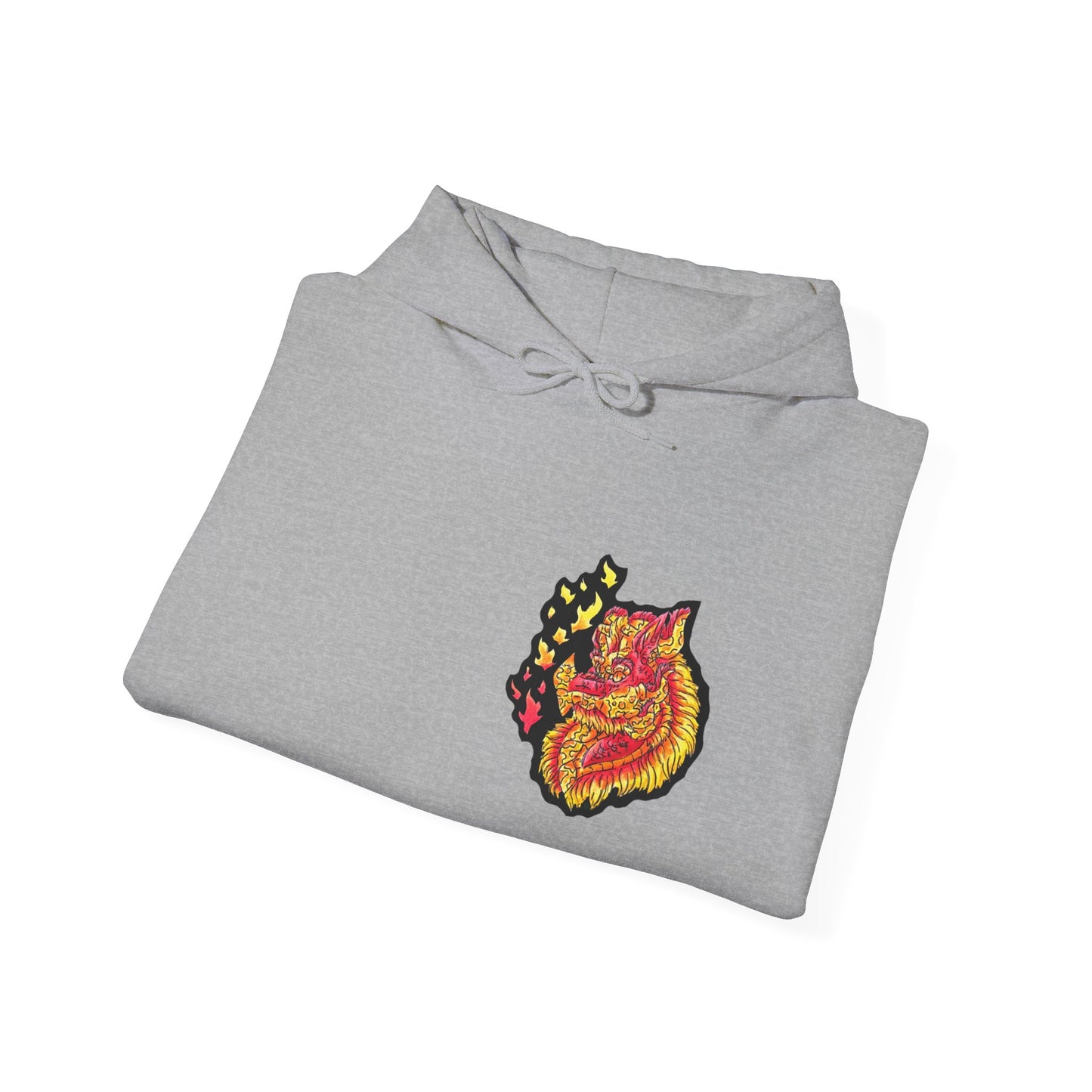 Fire Dragon Head Unisex Heavy Blend™ Hooded Sweatshirt