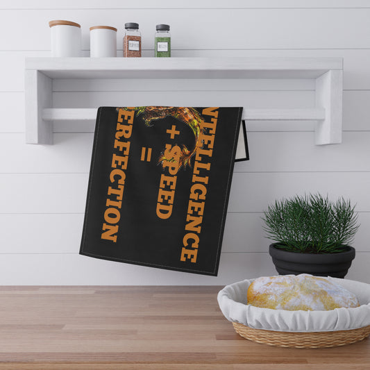 Caena the Raptor Intelligence + Speed = Perfection Tea Towel
