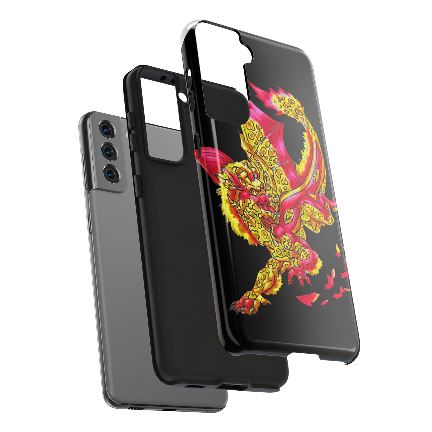 Cutesy Fire Dragon Fly Tough Phone Cases