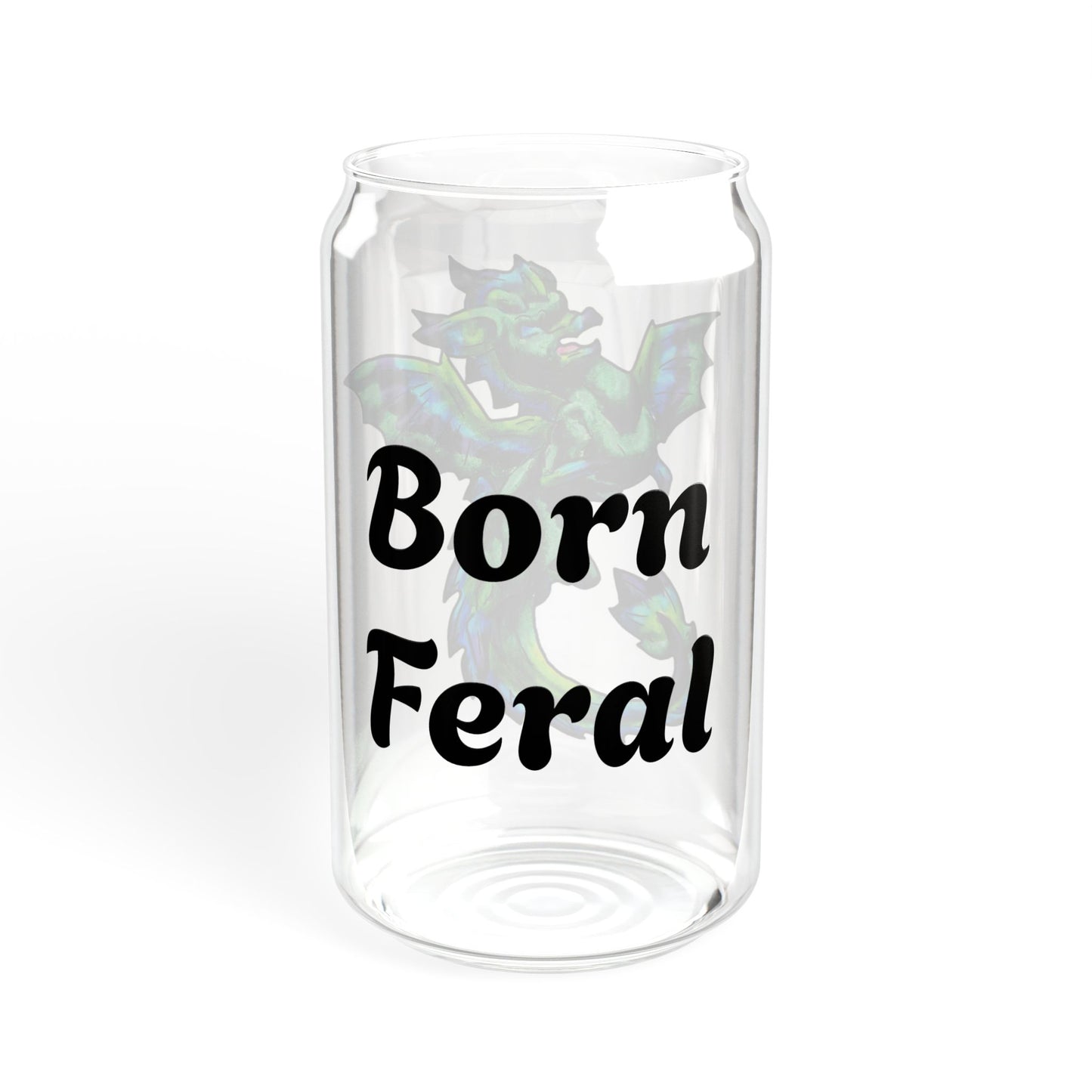 Arlith- Emerald Chibi Dragon – Aggressive Green Fantasy Chibi Dragon Art – Born Feral tumbler – Mythical Creature – Dragon Lover Gift Sipper Glass, 16oz