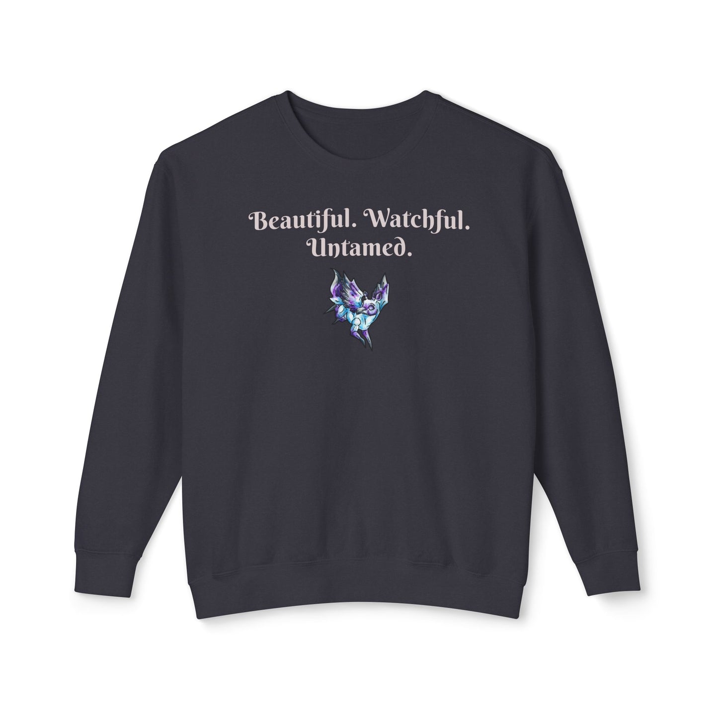 Chib Seleste the Peryton- Untamed- Fantasy Creature- White Deer Bird- Crewneck