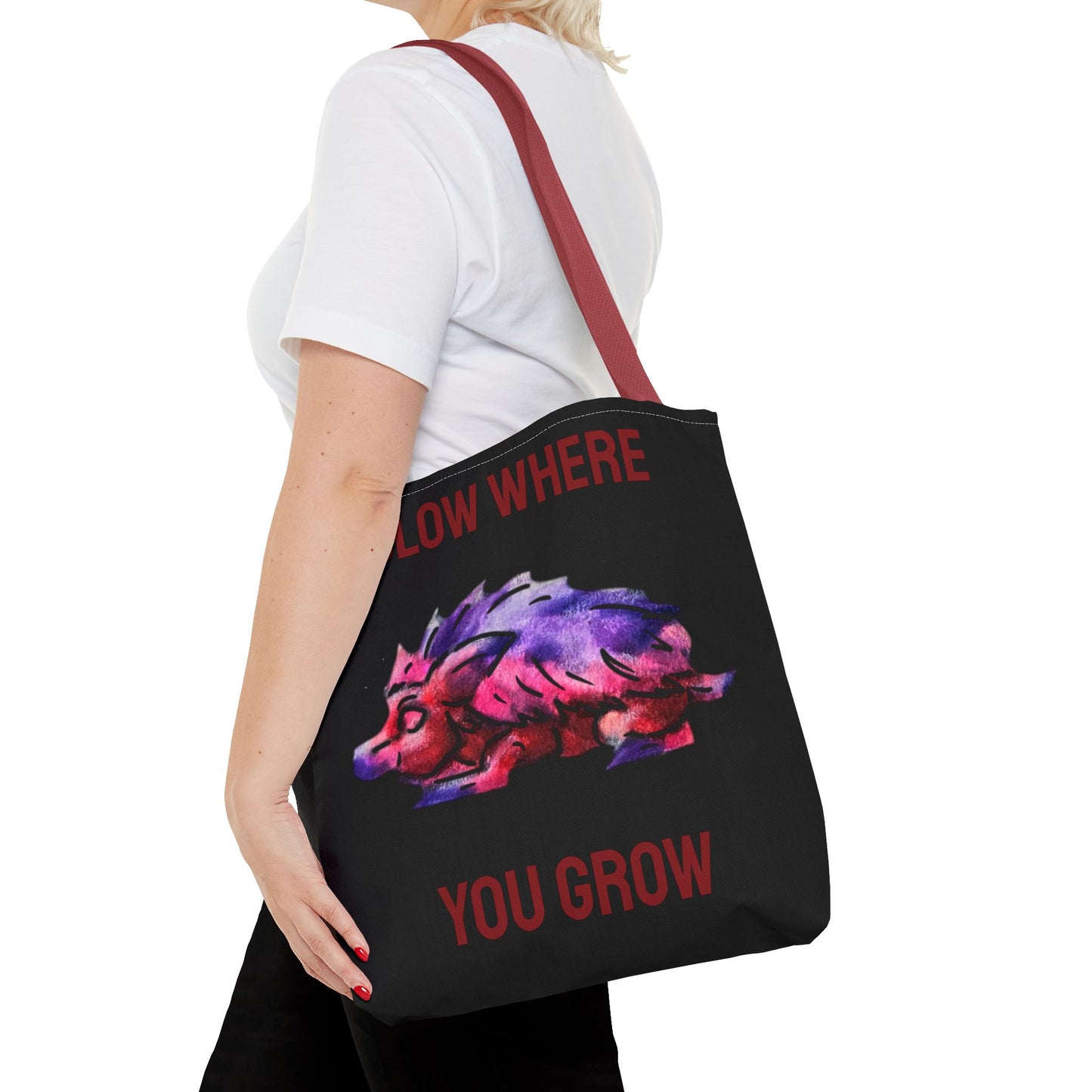 Chibi Azalea the Hedgehog- Chibi Hedgehog- Cute Animal - Double-Sided Tote Bag