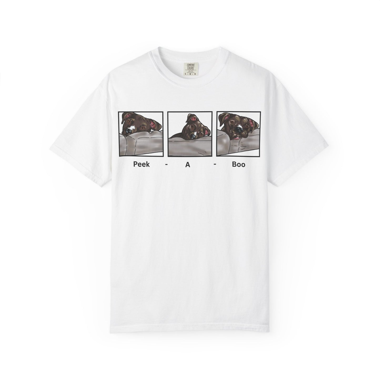 Peek A Boo Dog Shirt – Funny Dog Lover Tee – Cute Dog Mom Gift – Dog Dad Shirt – Rescue Dog Humor Shirt – Animal Lover Gift Idea