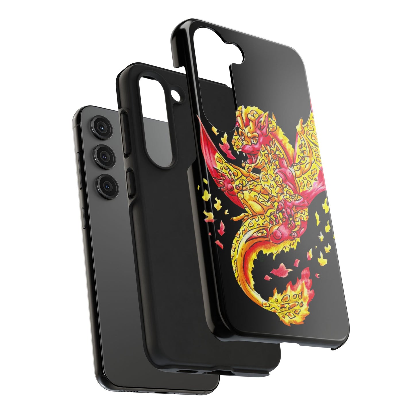 Cutesy Fire Dragon Float Tough Phone Cases