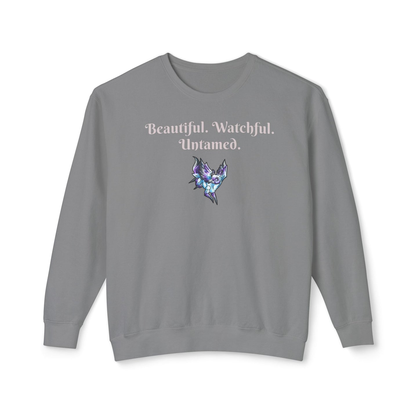 Chib Seleste the Peryton- Untamed- Fantasy Creature- White Deer Bird- Crewneck