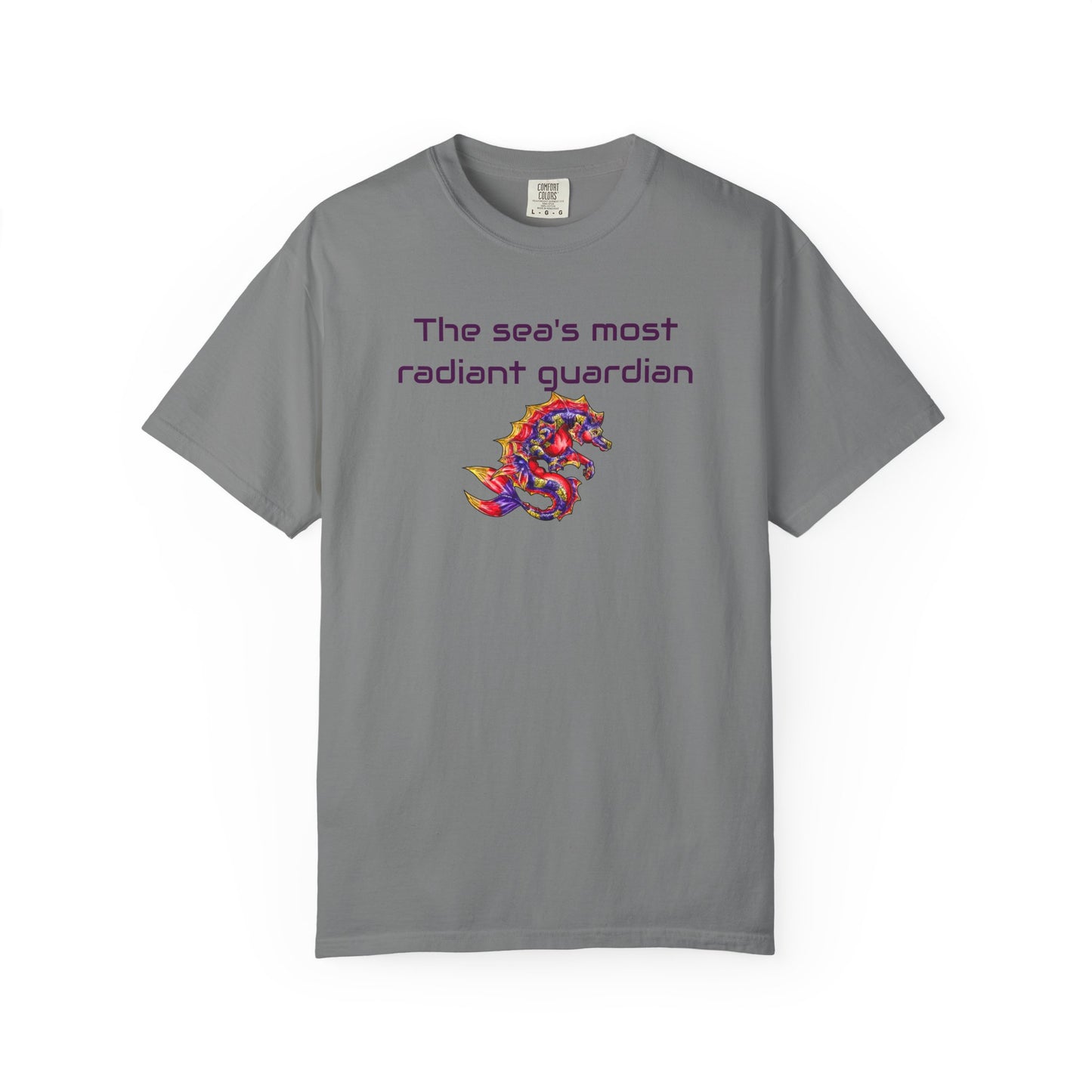 Sunset Hippocampus- The Sea's Guardian- Marine Fantasy Illustration- Fantasy Ocean Art- T-shirt
