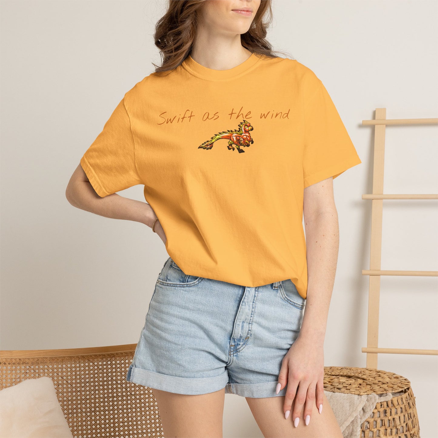 Chibi Caena the Raptor- Swift- Dinosaur art- Prehistoric- T-shirt