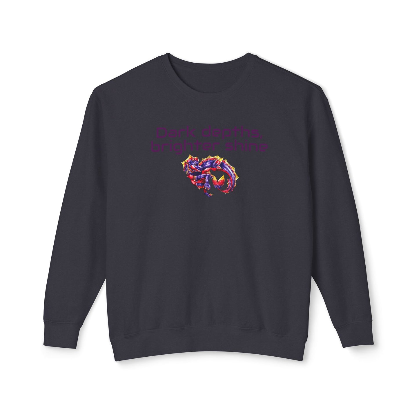 Baby Sunset Hippocampus- Depths & Shine- Marine Fantasy Illustration- Fantasy Ocean Art- Unisex Crewneck