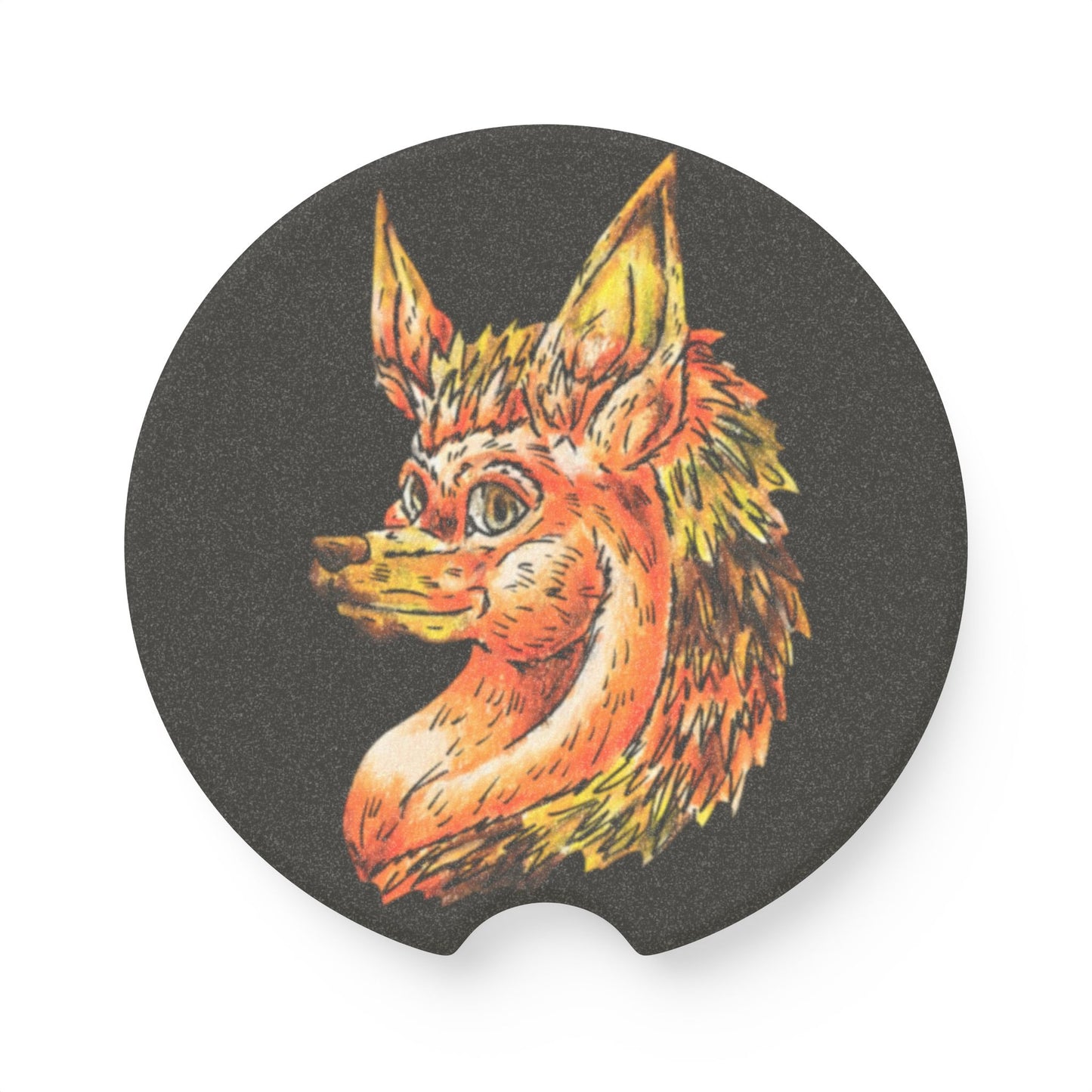 Aster the Hedgehog Head Soapstone Car Coaster