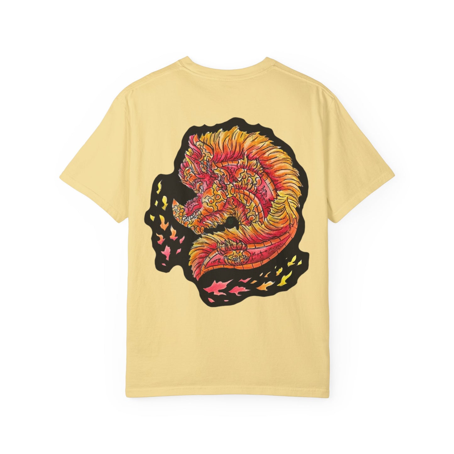 Fire Dragon Head 2 Unisex Garment-Dyed T-shirt