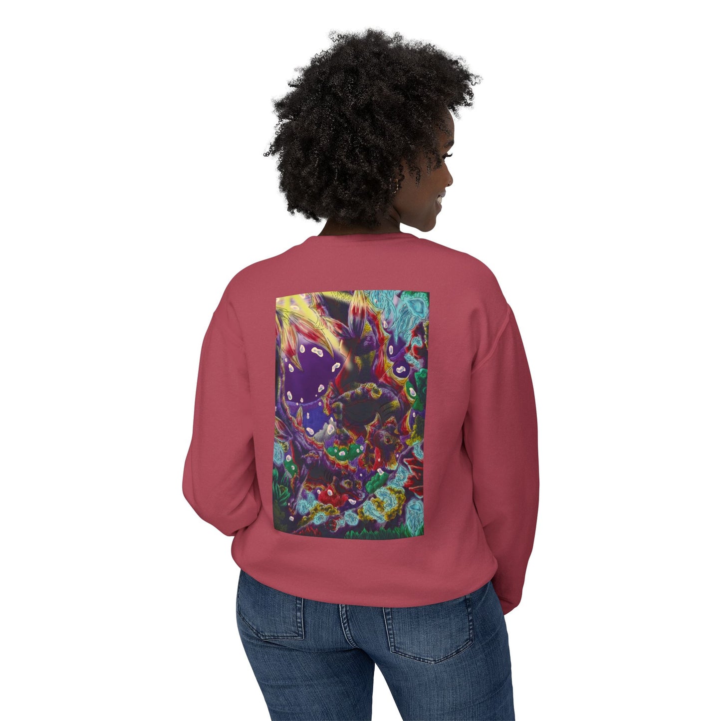 Team Sunset Hippocampus- Vibrant Ocean Fantasy Art- Marine Fantasy Illustration- Fantasy Ocean Art- Unisex Crewneck