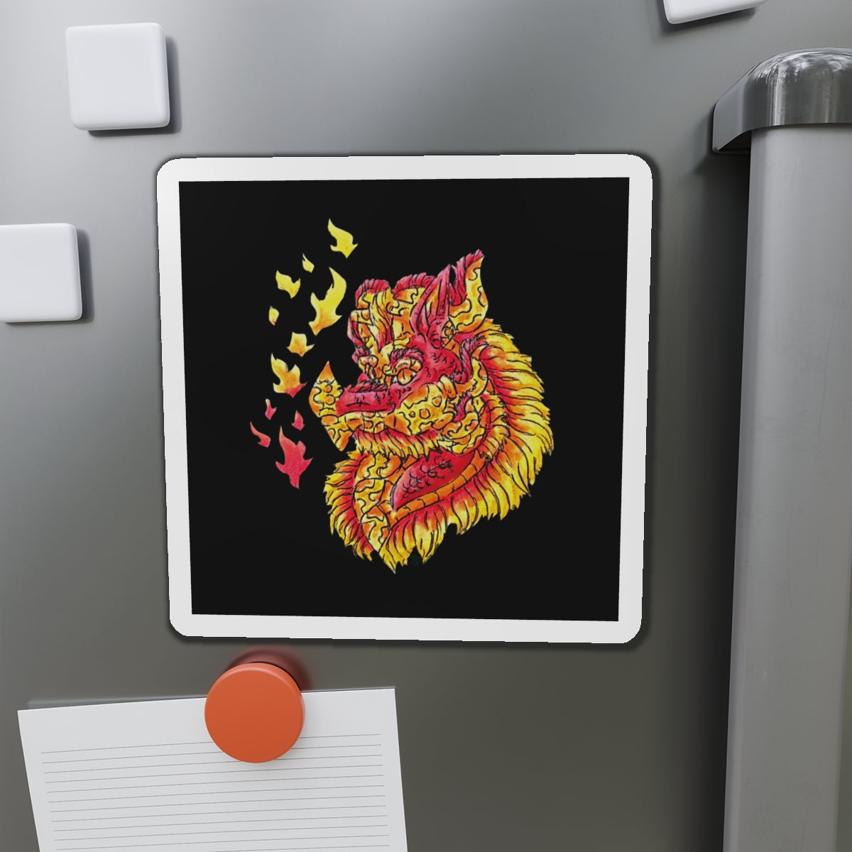 Fire Dragon Head Magnets