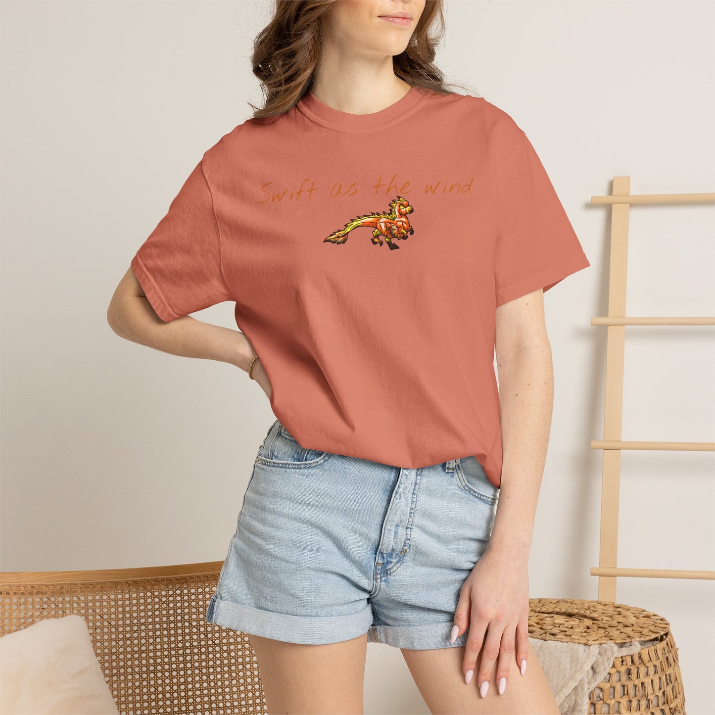 Chibi Caena the Raptor- Swift- Dinosaur art- Prehistoric- T-shirt