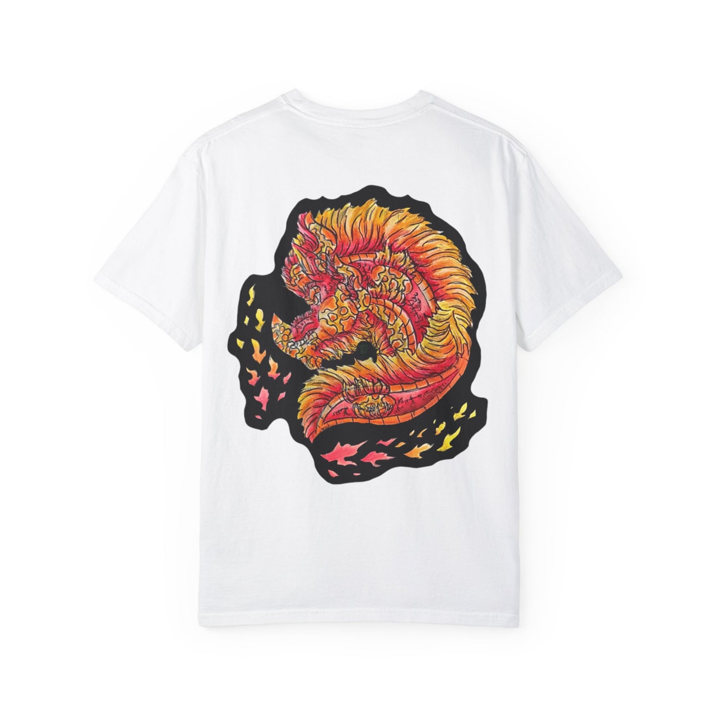 Fire Dragon Head 2 Unisex Garment-Dyed T-shirt