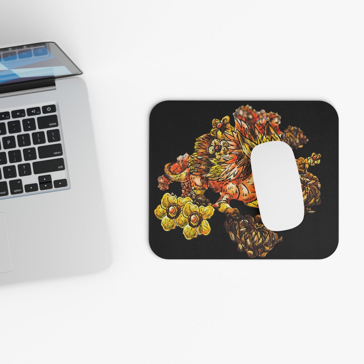 Aster the Fall Hedgehog Mouse Pad (Rectangle)