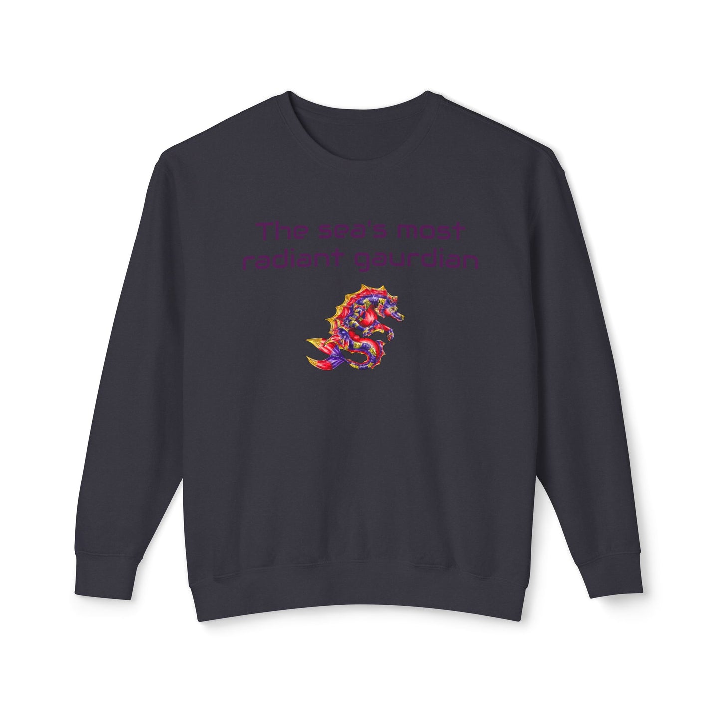Sunset Hippocampus- The Sea's Guardian- Marine Fantasy Illustration- Fantasy Ocean Art- Unisex Crewneck