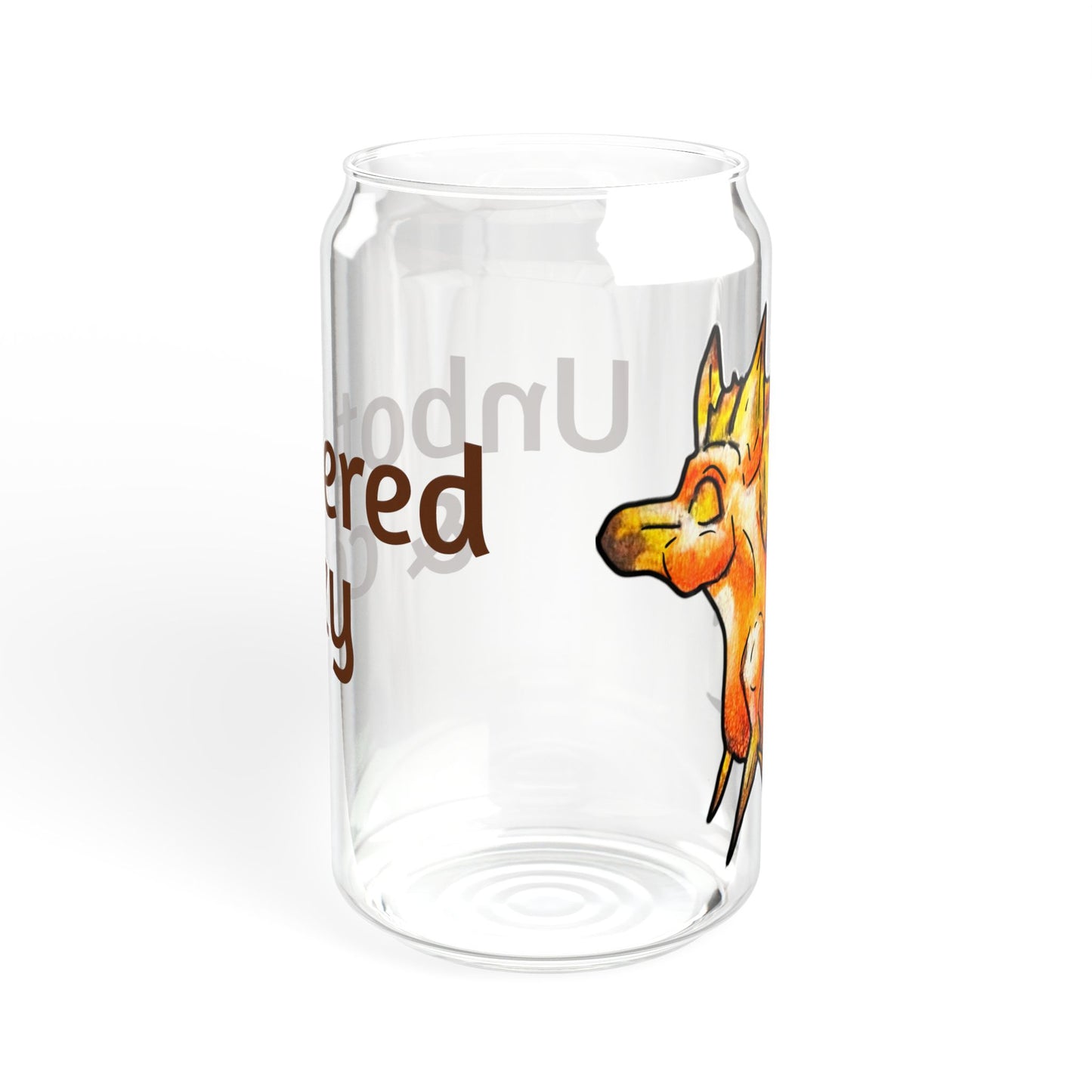 Chibi Aster the Hedgehog- Unbothered & cozy- Chibi Hedgehog- Cute Animal - Sipper Glass, 16oz