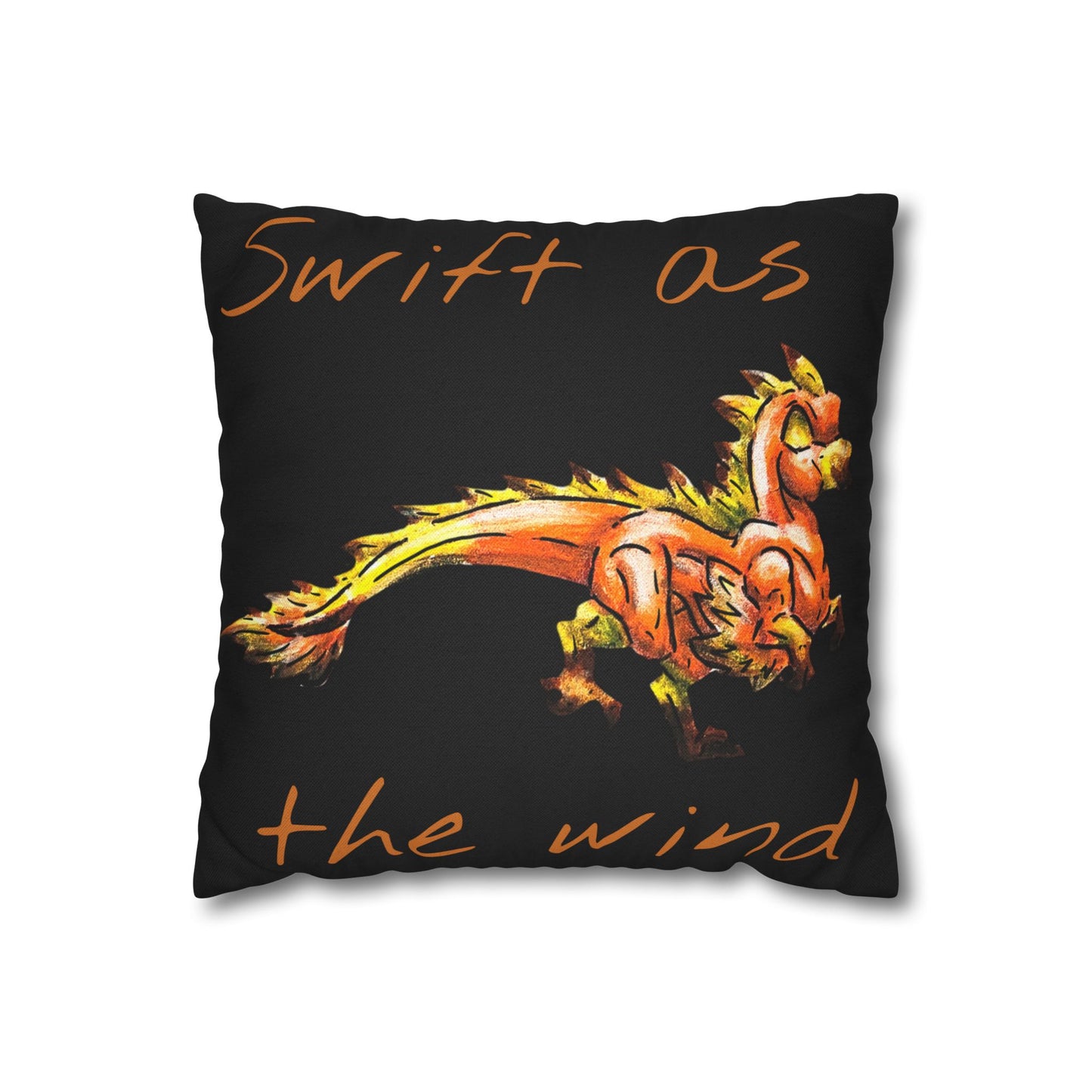 Chibi Caena the Raptor- Dinosaur art- Prehistoric- Double-sided Pillowcase
