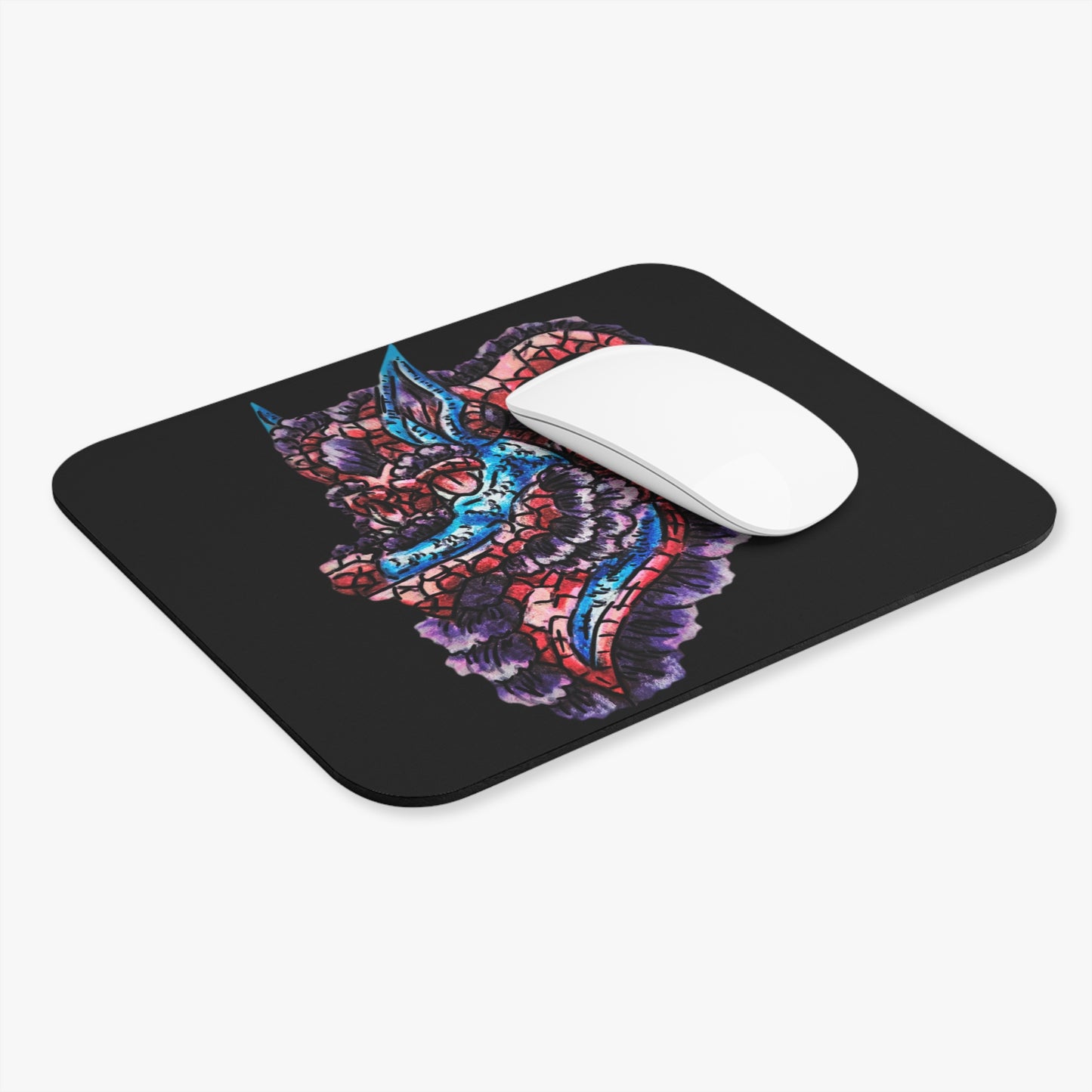 January Dragon Head Mouse Pad (Rectangle)