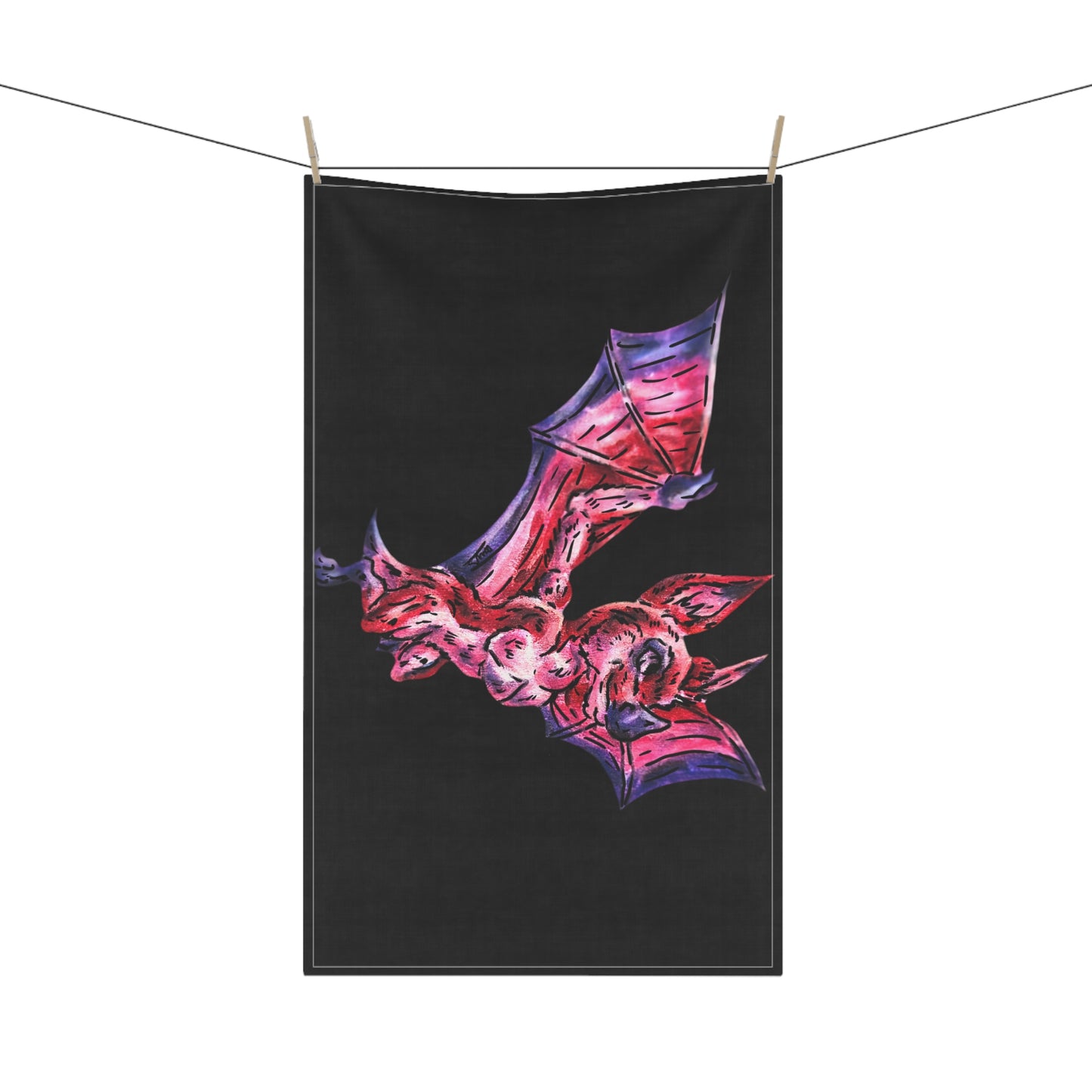 Myra the Bat Tea Towel