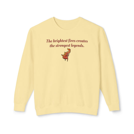 Chibi Fire Dragon- Strongest Legends-Elemental- Fantasy Dragon- Crewneck