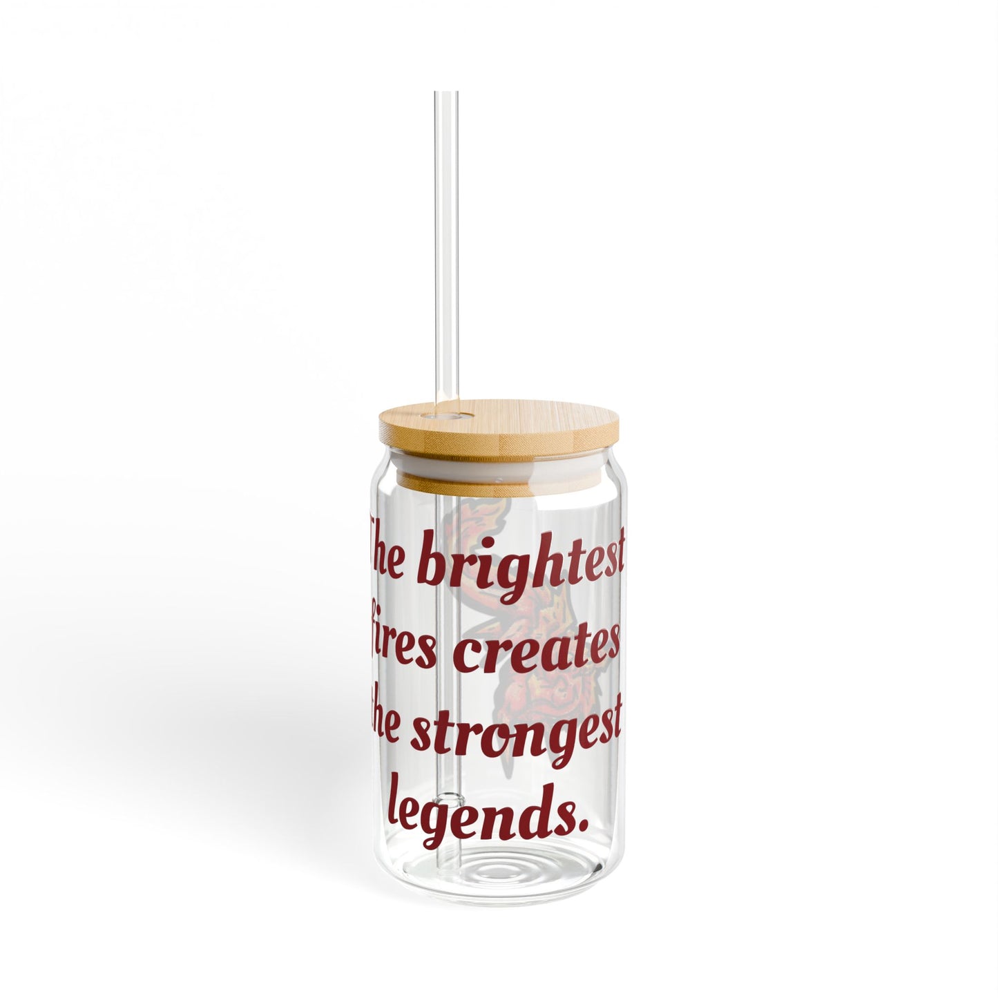 Chibi Fire Dragon- Strongest Legends- Elemental- Fantasy Dragon- Glass Tumbler 16oz