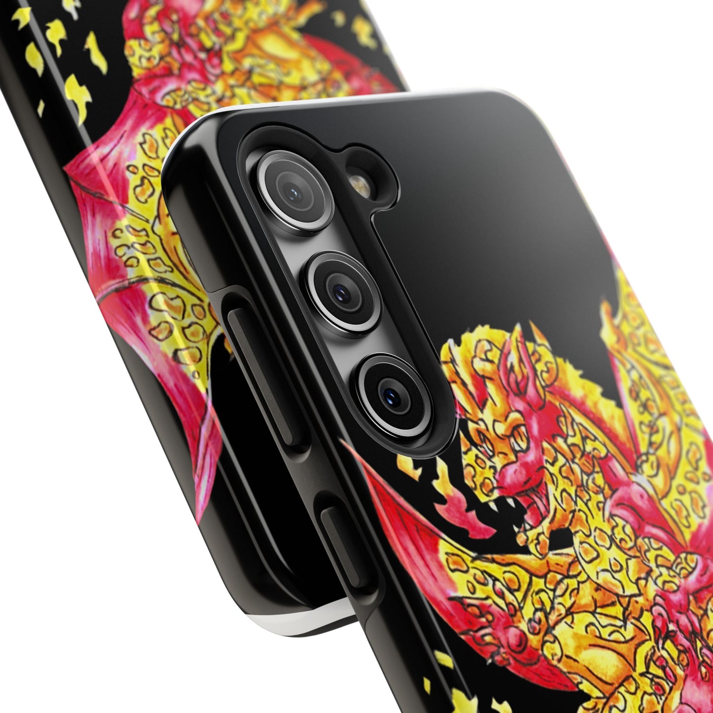 Cutesy Fire Dragon Float Tough Phone Cases