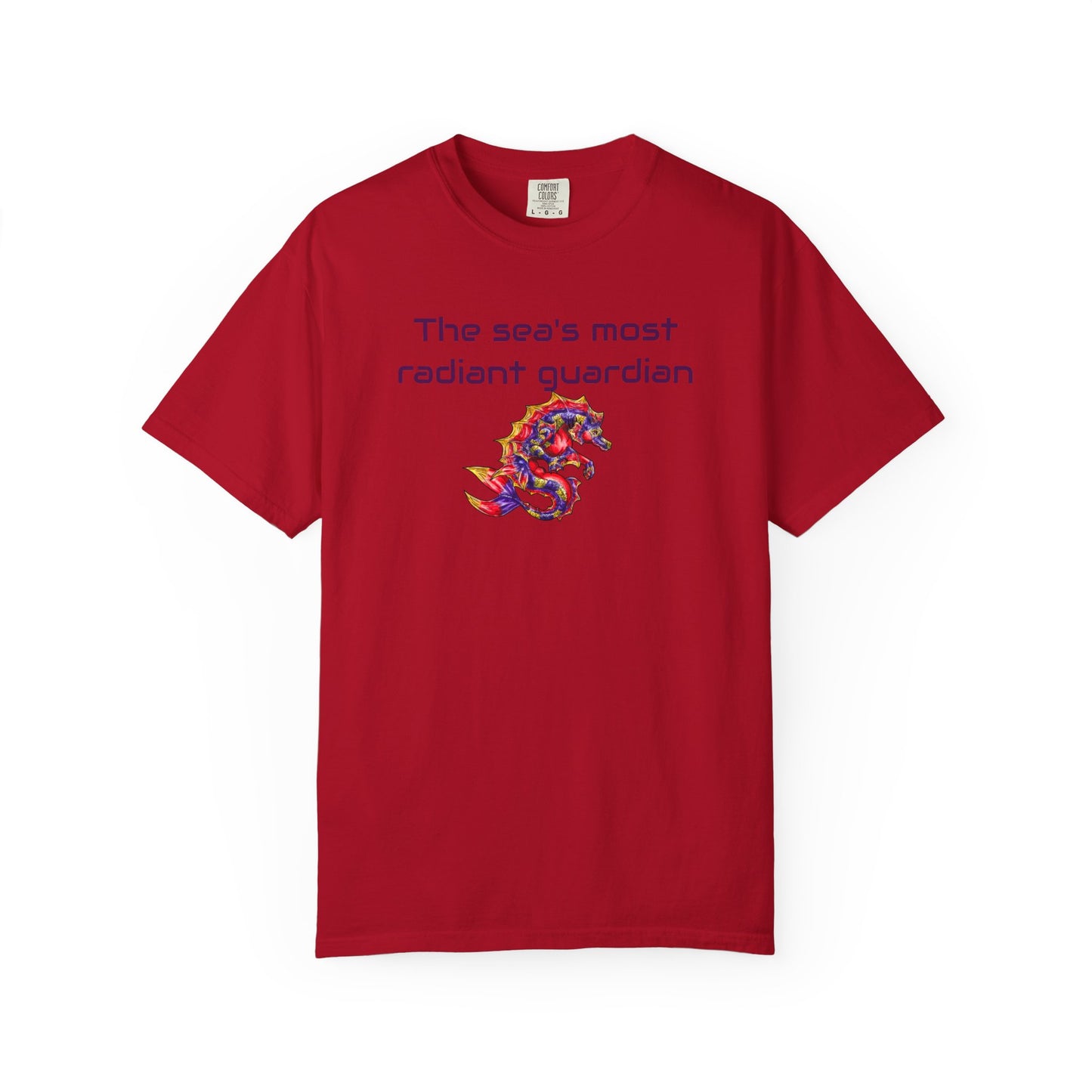 Sunset Hippocampus- The Sea's Guardian- Marine Fantasy Illustration- Fantasy Ocean Art- T-shirt