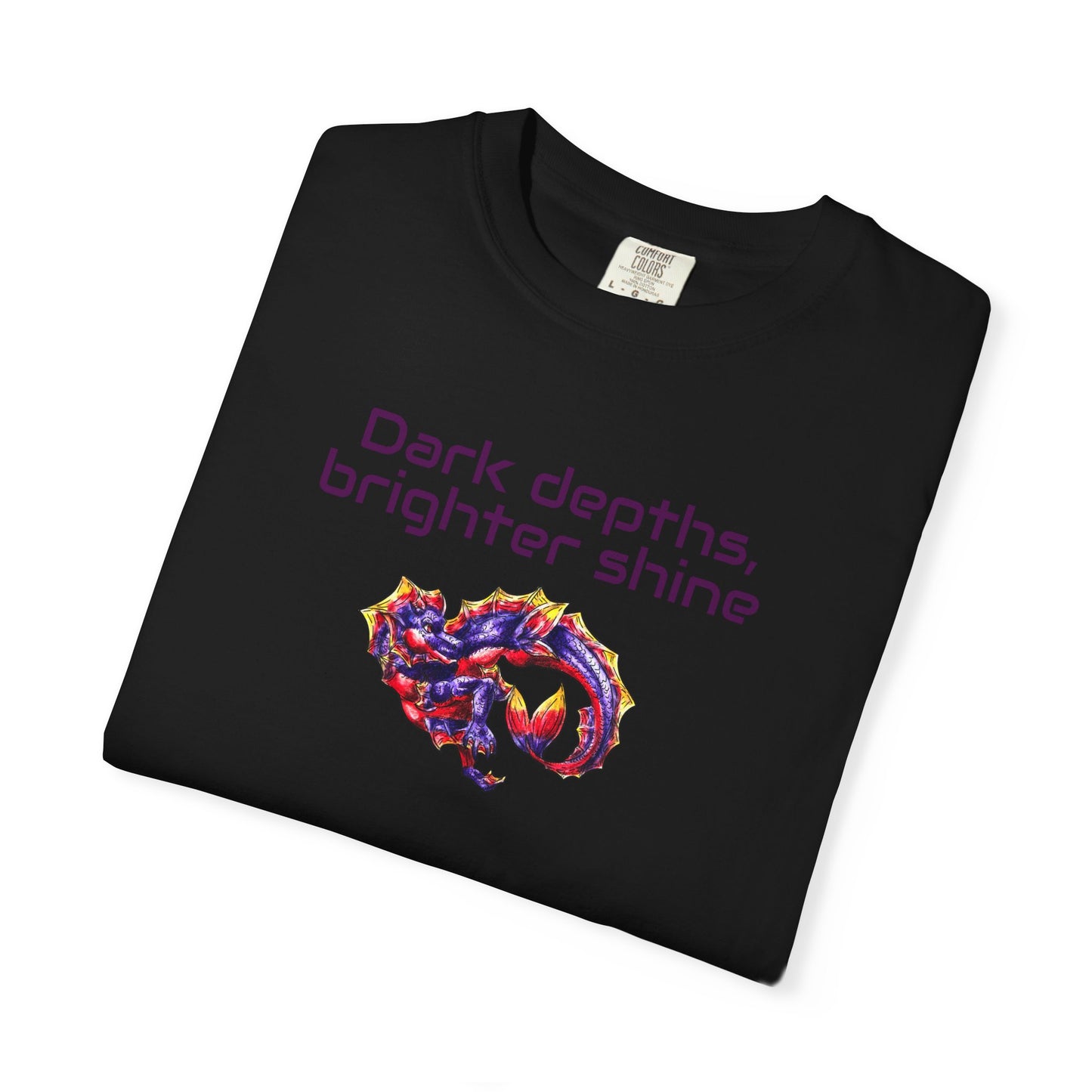 Baby Sunset Hippocampus- Depths & Shine- Marine Fantasy Illustration- Fantasy Ocean Art- T-Shirt