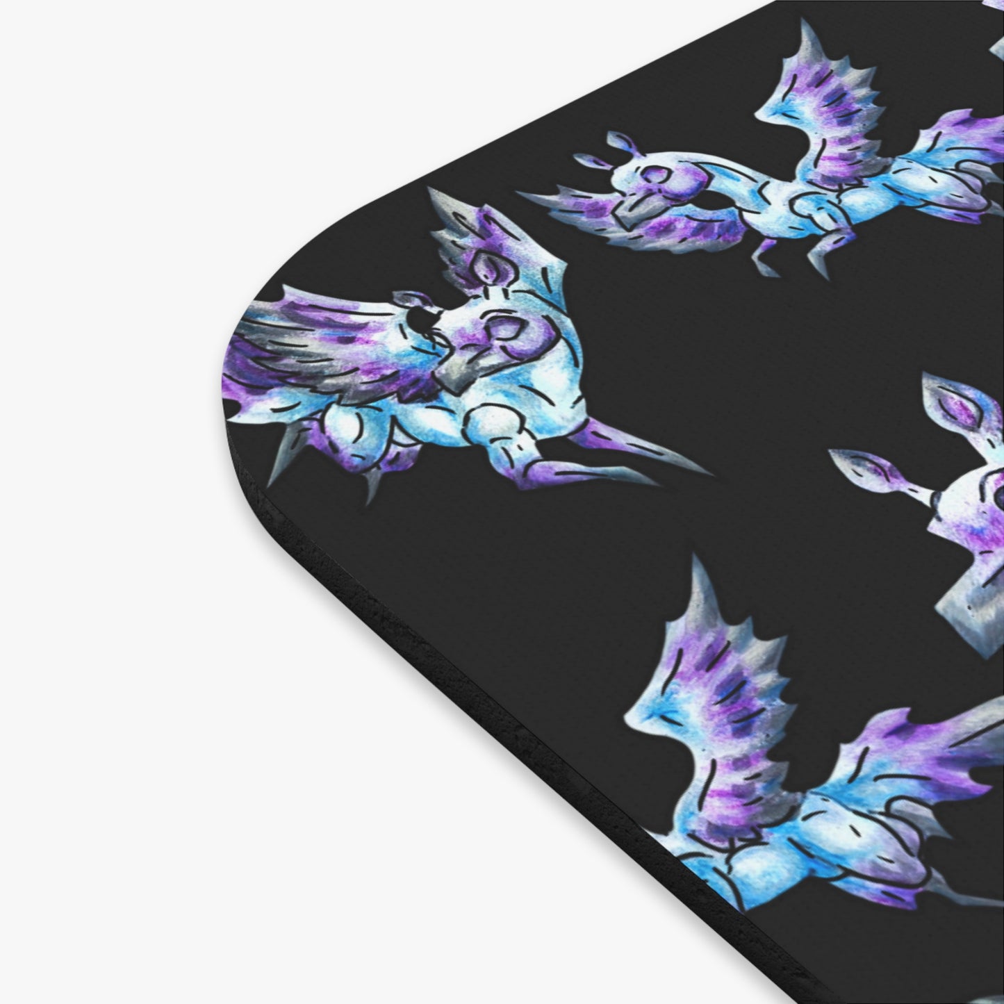 Chib Seleste the Peryton- Pattern- Fantasy Creature- White Deer Bird- Mousepad