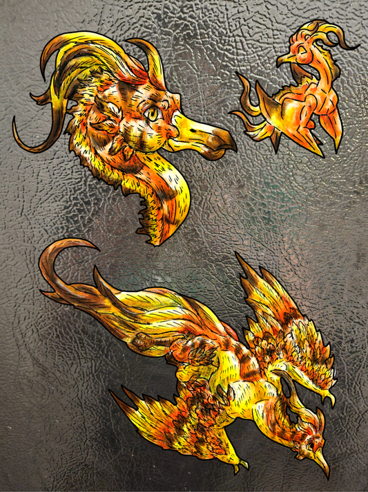 Cayene the Pheonix Magnets 3pk