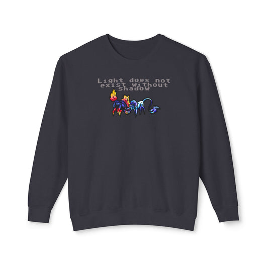 Chibi Dream and Nightmare Unicorn- Light & Shadow- Celestial Nightmare- Duality– Light and Dark Fantasy- Crewneck