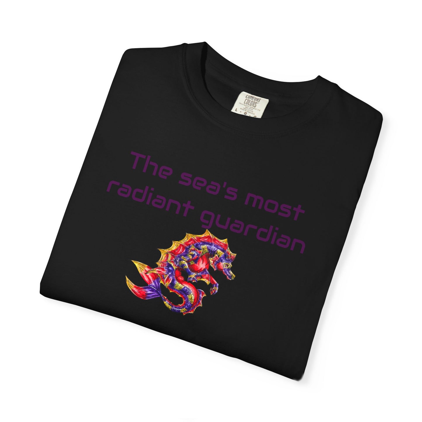 Sunset Hippocampus- The Sea's Guardian- Marine Fantasy Illustration- Fantasy Ocean Art- T-shirt