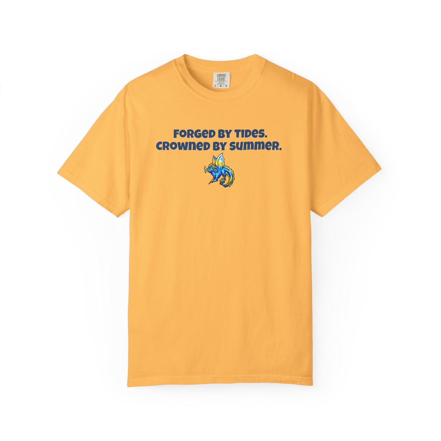 Chibi Summer Dragon- Forged & Crowned- Summer Fantasy- Sunlit Tide Dragon- T-Shirt
