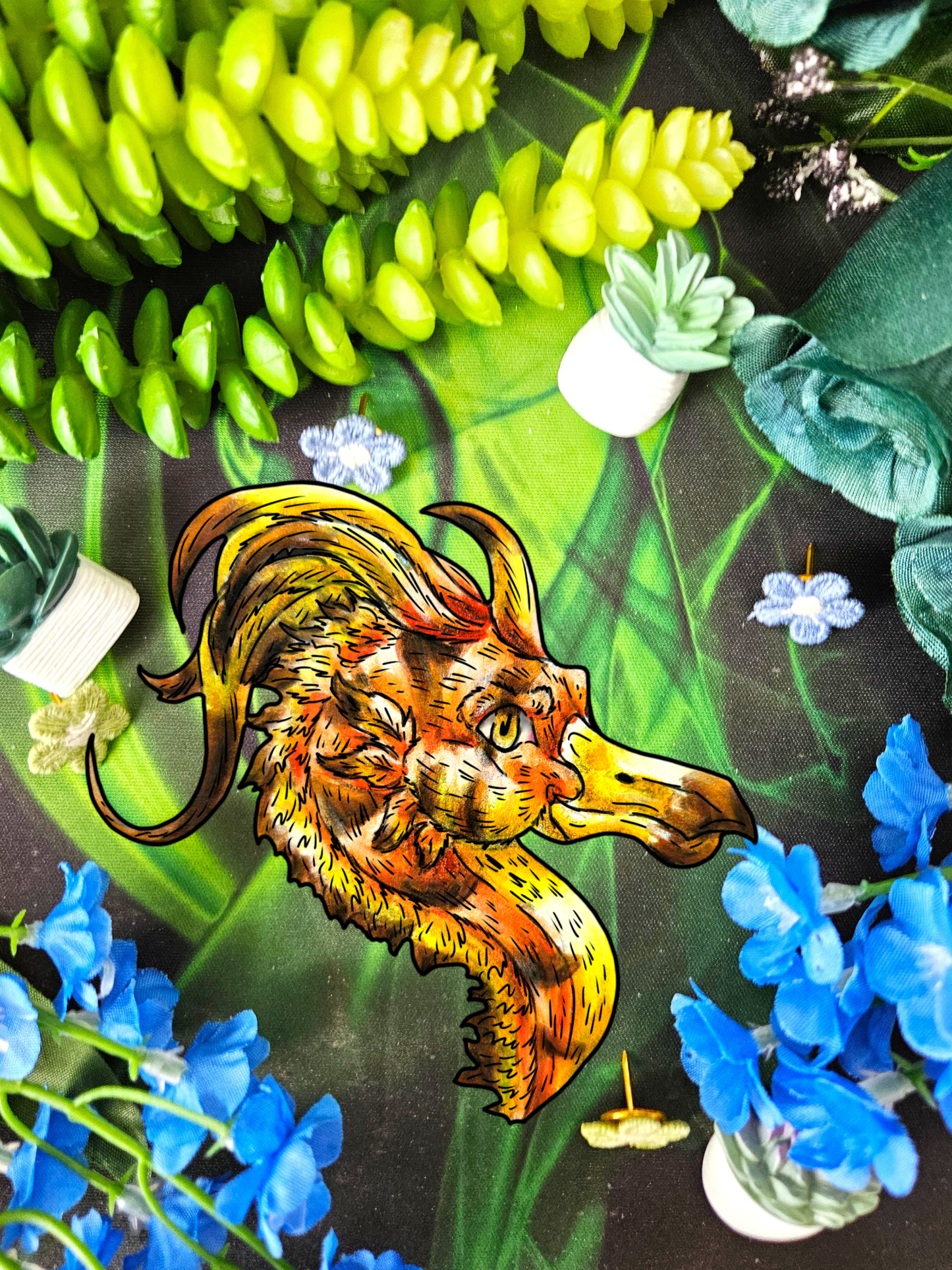 Cayene the Pheonix Head Sticker