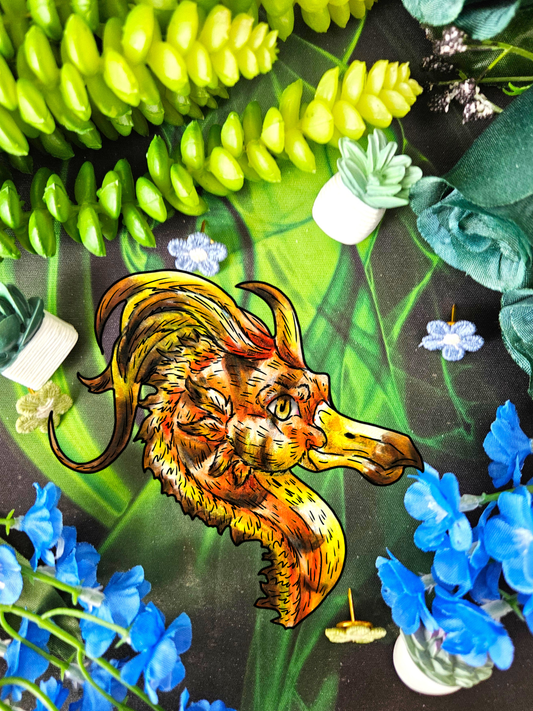 Cayene the Pheonix Head Sticker