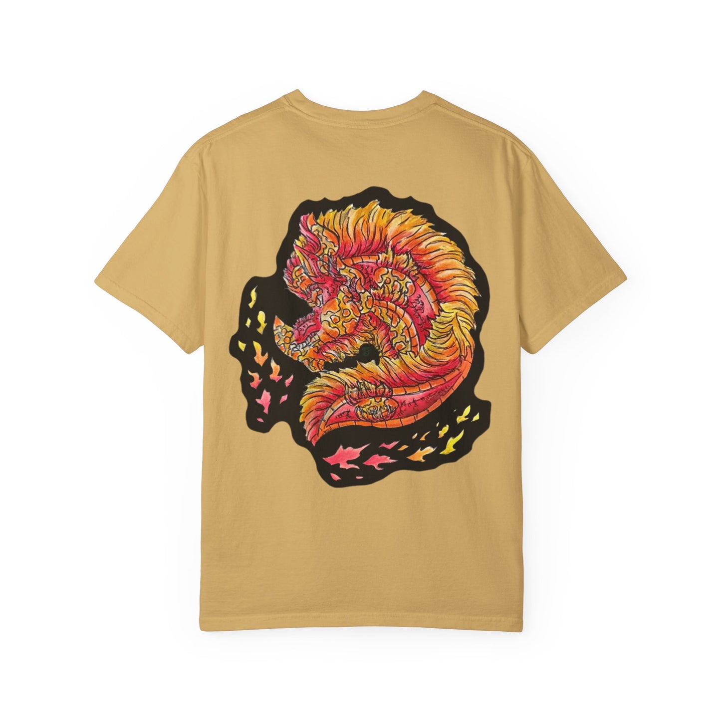 Fire Dragon Head 2 Unisex Garment-Dyed T-shirt