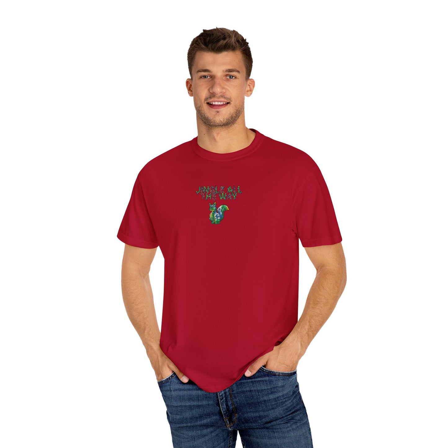 Jingle the Fox Unisex Garment-Dyed T-shirt